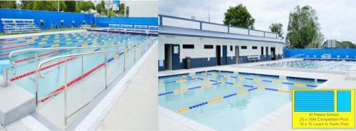 St Peters School Aquatic Centre Competition Pool & Attached 16x10 Meter Beginner Pool