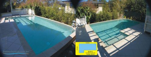Brighton Goldrush Finish Outdoor Pool With Pebble Interior